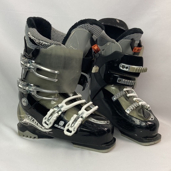SALOMON DIVINE RS 8 black Ski Boots women’s Size 9 men’s 8 - Picture 2 of 7